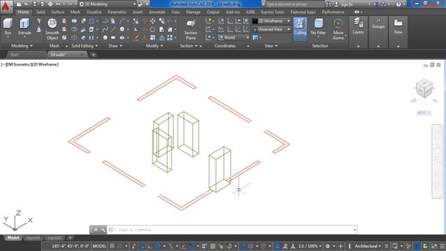 Autocad 2016 3D Modeling: Moving and Rotate in 3D Lesson 6 смотреть онлайн