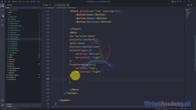 Menu in Material UI | React Material UI Course in Hindi смотреть онлайн