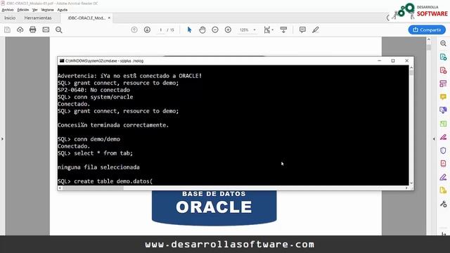 UDEMY - JAVA JDBC ORACLE - CREAR UN ESQUEMA SENCILLO смотреть онлайн