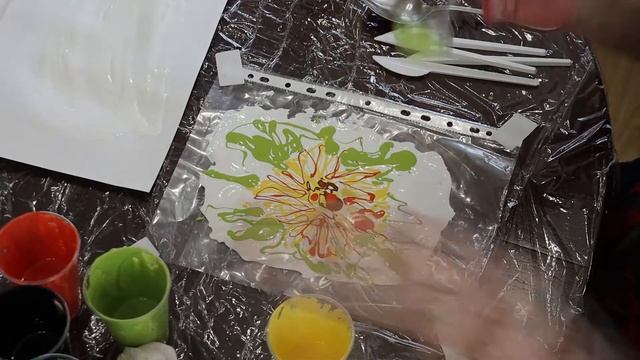 Мастер-класс современной живописи "флю-арт с монотипией" смотреть онлайн