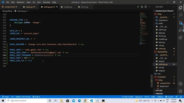 #17 | Django Contact Form and Send mail | Django Tutorials | Python Web Framework | Django ? смотреть онлайн