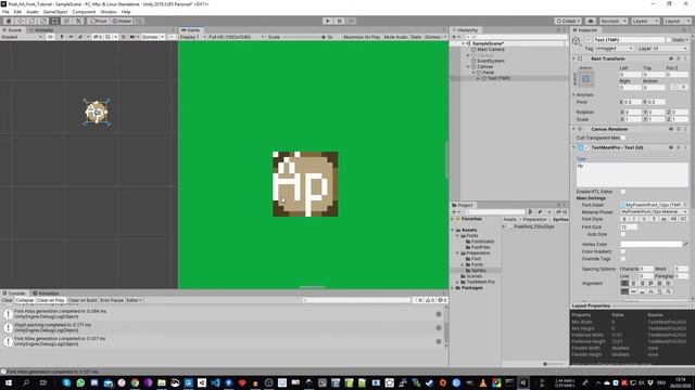 Custom Pixel Art Font for Unity - TextMesh Pro Asset (Unity) [Part 3/4] смотреть онлайн