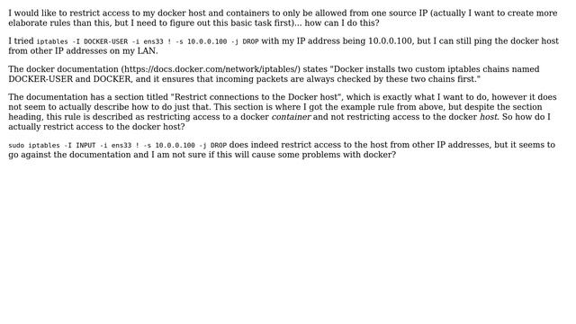 DevOps & SysAdmins: Restrict access to Docker host with iptables? смотреть онлайн