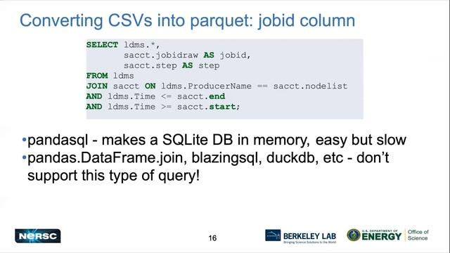 2021-08-10 - Brandon Cook - LDMS data at NERSC: doing something useful with 8 PB of CSV files смотреть онлайн