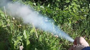 Демонстрация работы углекислотного огнетушителя ОУ-2. Замер времени и массы до и после