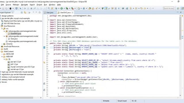 JSP Servlet JDBC MySQL CRUD Example Tutorial | Java Guides смотреть онлайн