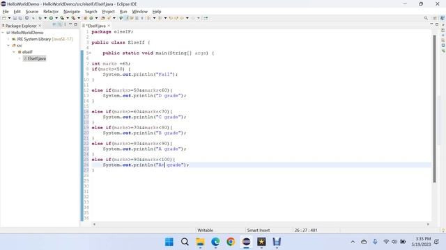 else if Statement | Conditional Statements in Java смотреть онлайн