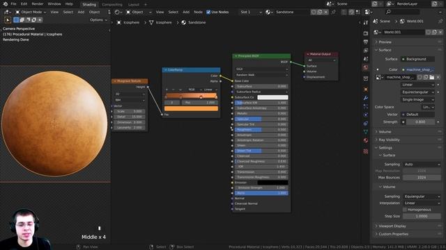 Procedural Sandstone Material (Blender Tutorial) смотреть онлайн