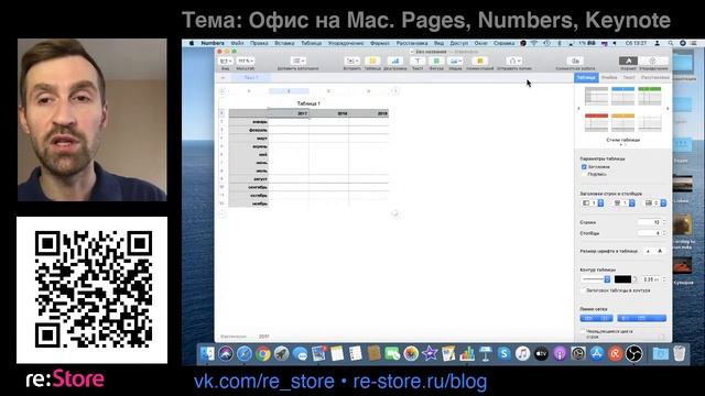 Mac. Офисные приложения Pages, Numbers, Keynote
