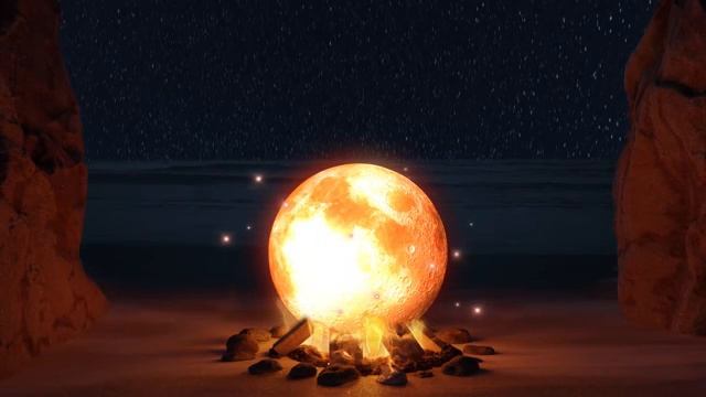 Релакс, музыка для сна, костер, звуки реки