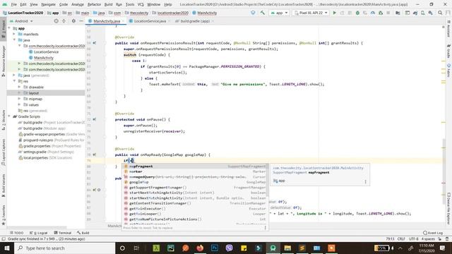 Tracking and Showing Location in Google Map | Android Tutorial смотреть онлайн