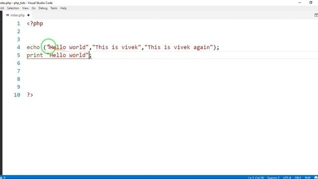 10-Print and Echo in PHP | Php Tutorial in Hindi смотреть онлайн