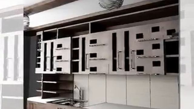 дизайн кухни и кухонного интерьера, полки, стеллажи, фотообои смотреть онлайн