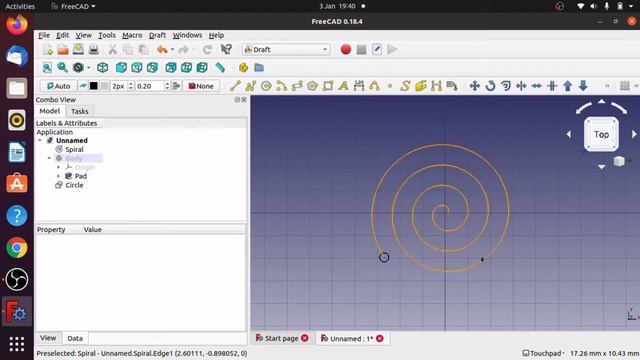 FreeCAD : Array Of Pockets Along A Path (Multiple holes in Spiral Path) Part Design Beginners Guide смотреть онлайн