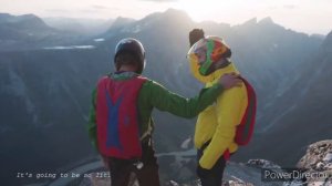 Прыжок с горы в Норвегии (basejump)