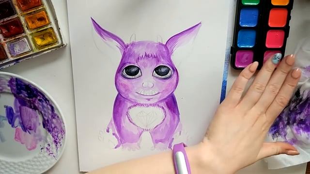 Быстрое рисование | Космический МИМИзаврик | Speed drawing смотреть онлайн