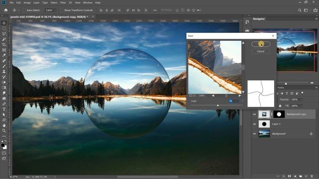 Floating Glass Sphere | Landscape Photo Surreal Glass Sphere Floating Effect in Photoshop Effect смотреть онлайн