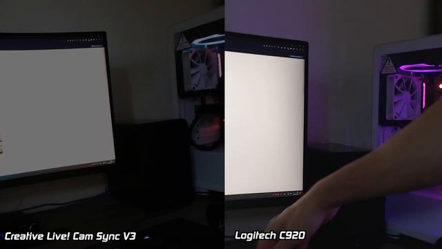 Creative Live! Cam Sync V3 / Logitech C920 webcam comparison смотреть онлайн