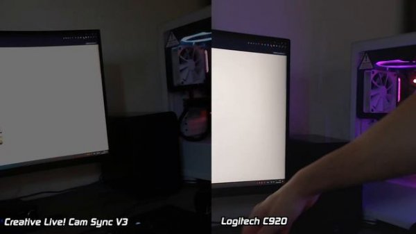 Creative Live! Cam Sync V3 / Logitech C920 webcam comparison