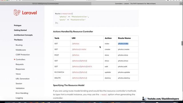 #12 Laravel 6 Basics | Resource Controllers (II) | Partial/Nested/Naming Resource Routes смотреть онлайн
