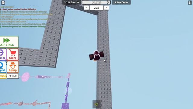 Roblox No Jumping Difficulty Chart Obby | Stage 228 смотреть онлайн