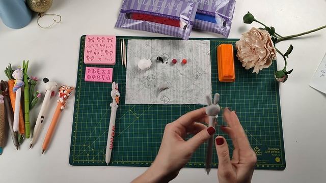 Лепим ручку из полимерной глины. Идея декора оригинальной ручки для школы! смотреть онлайн