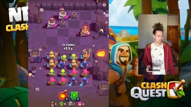 КАК ИГРАТЬ RETREAT спелом//КАК ПРОЙТИ 13 ОСТРОВ CLASH QUEST/ обзор смотреть онлайн