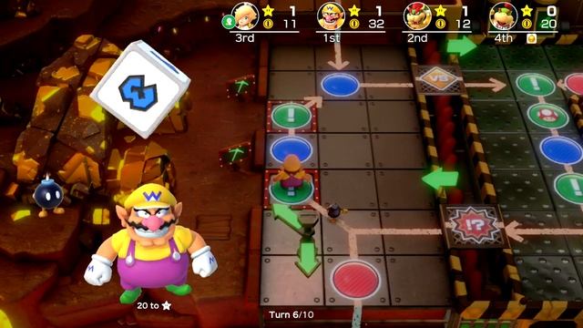 Super Mario Party - King Bob-omb's Powderkeg Mine (Bowser, Wario, Rosalina & Bowser Jr) смотреть онлайн