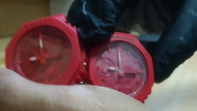 Compare Between Fake And Original Gshock Ga2100 4AER Redout