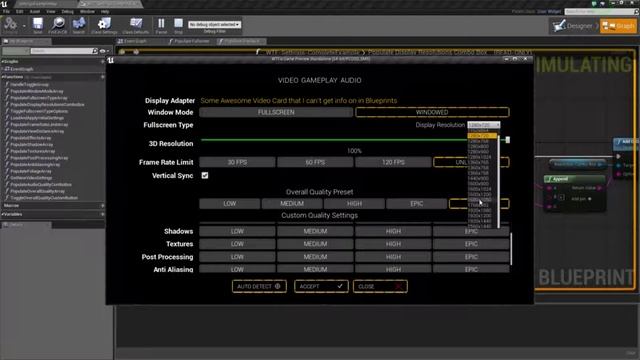 Get Supported Fullscreen Resolutions In Unreal Engine 4