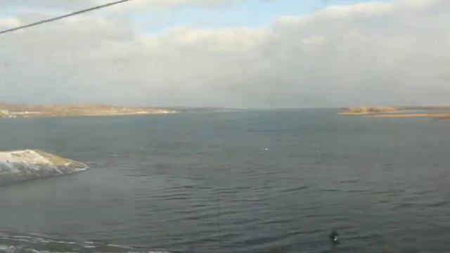 Из окна поезда. Мост через Волгу. смотреть онлайн
