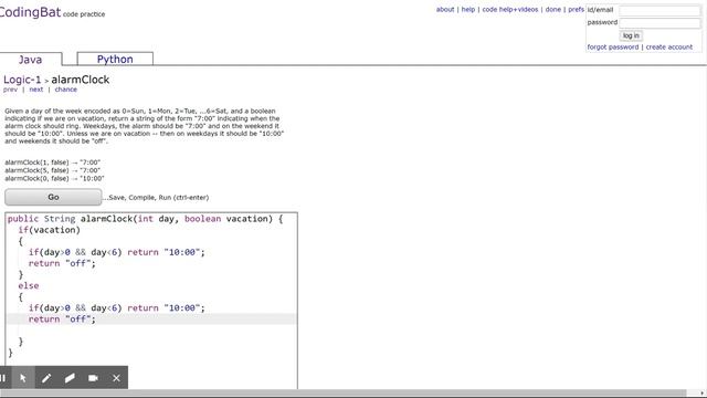 A027 CodingBat Java six Logic 1 problems смотреть онлайн