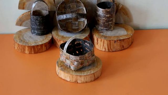 Корзина из коры дерева (2)