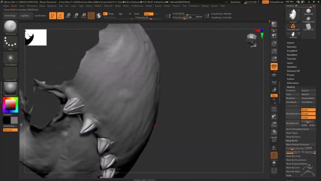 Rathalos Head ZBRUSH TIMELAPSE смотреть онлайн
