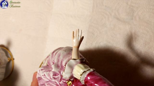 Реставрация фарфоровой статуэтки Дама в сиреневом платье. 5 Пальцев. смотреть онлайн