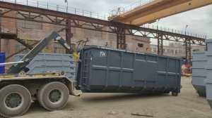 Погрузка контейнера под мультилифт серии "HARD"