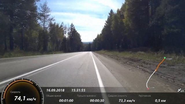 На шоссере 85 км/ч с Еловой горы (Тест FDR X3000) смотреть онлайн