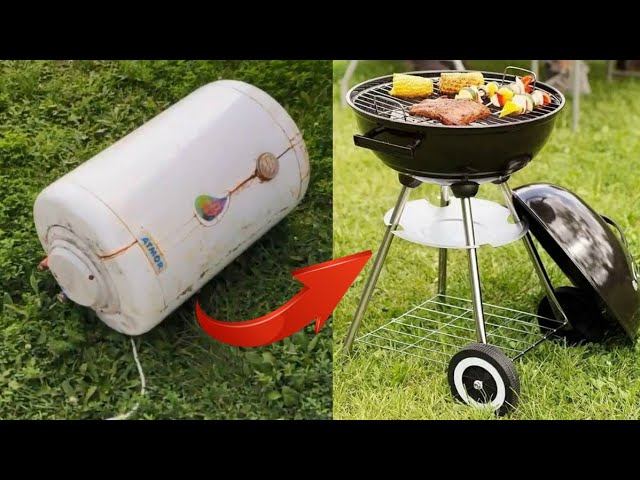 Как сделать барбекю из старого водонагревателя своими руками. Результат приятно удивил смотреть онлайн