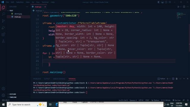Customtkinter Scrollable Frame CTkScrollableFrame смотреть онлайн