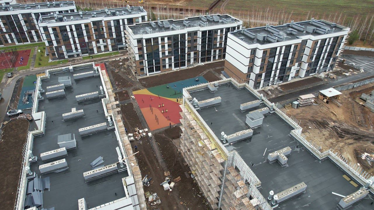 Ход строительства ЖК "Белая Аллея" (октябрь 2021) смотреть онлайн