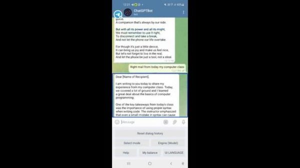 chat GPT with exclusive features and shortcut usage in telegram bot