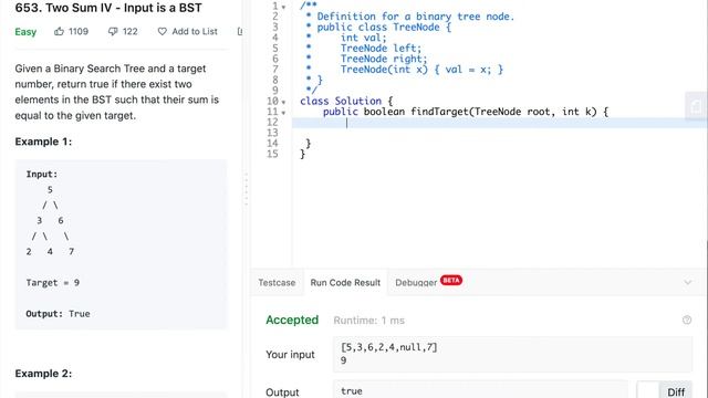 Leetcode 654 Two Sum IV - Input is a BST(Java) #easy смотреть онлайн