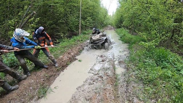 Рубилово на просеке. Часть 2. Едут все: Yamaha Grizzly, Stels Guepard | Покатушки на квадроциклах смотреть онлайн
