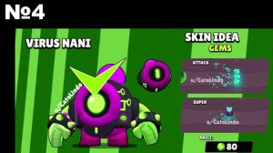 ТОП 10 СКИНОВ ОТ ФАНАТОВ - ИГРЫ BRAWL STARS!!!