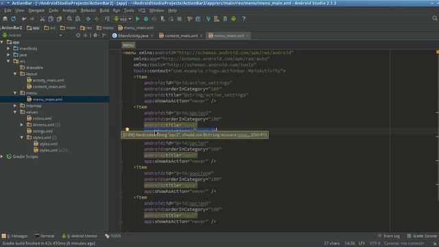 Tutorial Android 3 - ActionBar y ToolBar смотреть онлайн