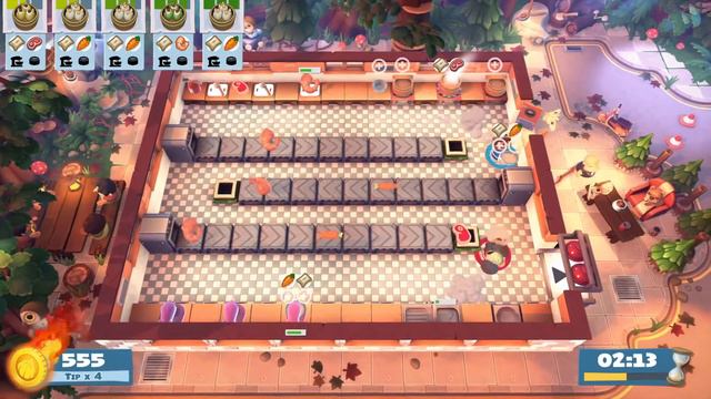 Overcooked 2 4 Stars 2 Players Kevin 3 campfire cookoff смотреть онлайн