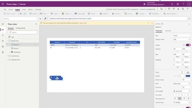 Power Apps & SQL Server Integration Video - Part 2, Learn Power Apps in Under 10 minutes. смотреть онлайн