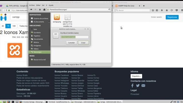 Instalando XAMPP en Linux (distros Ubuntu. Debian, etc) смотреть онлайн