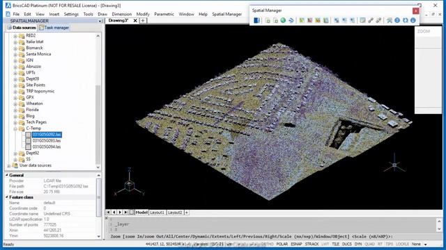 Importing LiDAR data (BricsCAD) - Spatial Manager Blog смотреть онлайн
