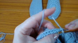 Тапочки сапожки на войлочной подошве 2часть Crochet slippers